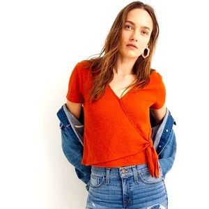 Madewell Texture & Thread Wrap Top
